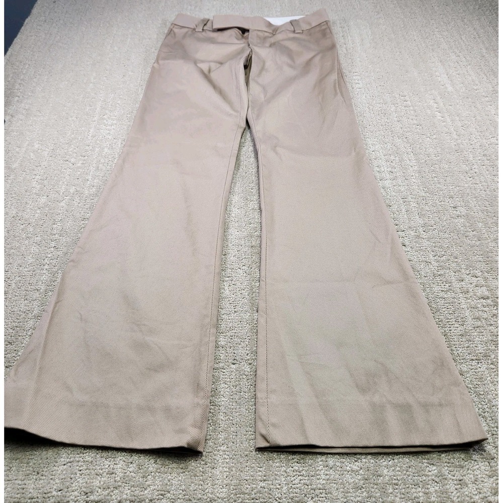 Vintage‎ Gap Pants Women 2 Low Rise Flare Bootcut Beige Cotton Twill Trouser